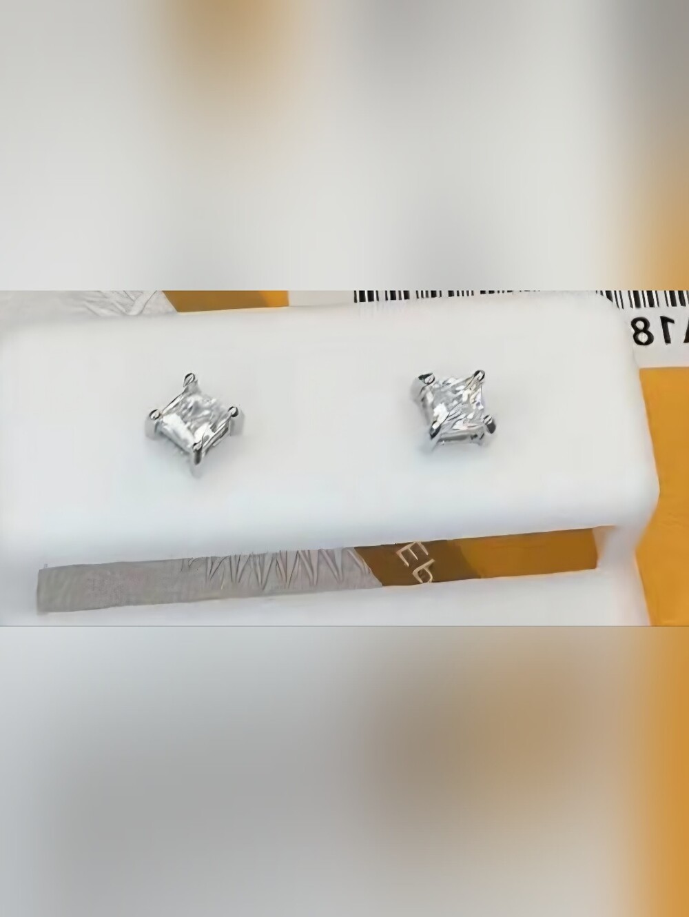 Silver Moissanite Star Charm Stud Earrings